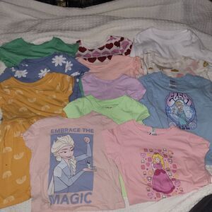 Girls Shirt Bundle 4T/3T Old Navy Cat & Jack Nintendo Disney 1 Dress (12 Total!)